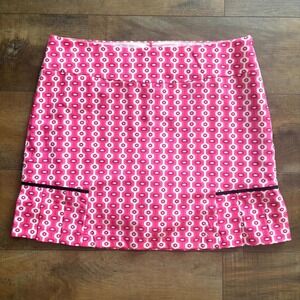 Golftini Performance Pink White Golf Skort Pleat‎ Charge It To The Room Sz Sz 16
